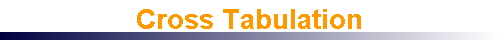  Cross Tabulation 